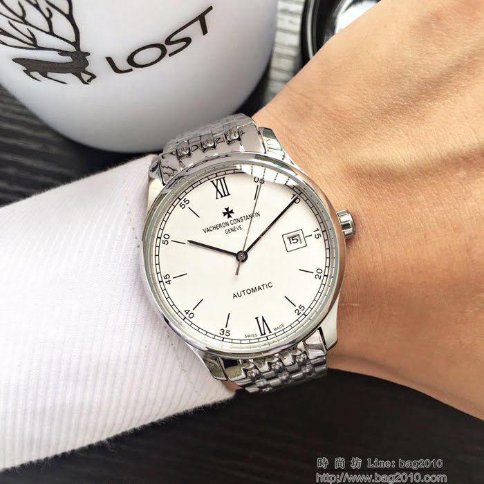 江詩丹頓 Vacheron Constantin 經典兩針半設計 全自動機械機芯 頂級316精鋼表殼錶帶 男士腕表  wssb4728